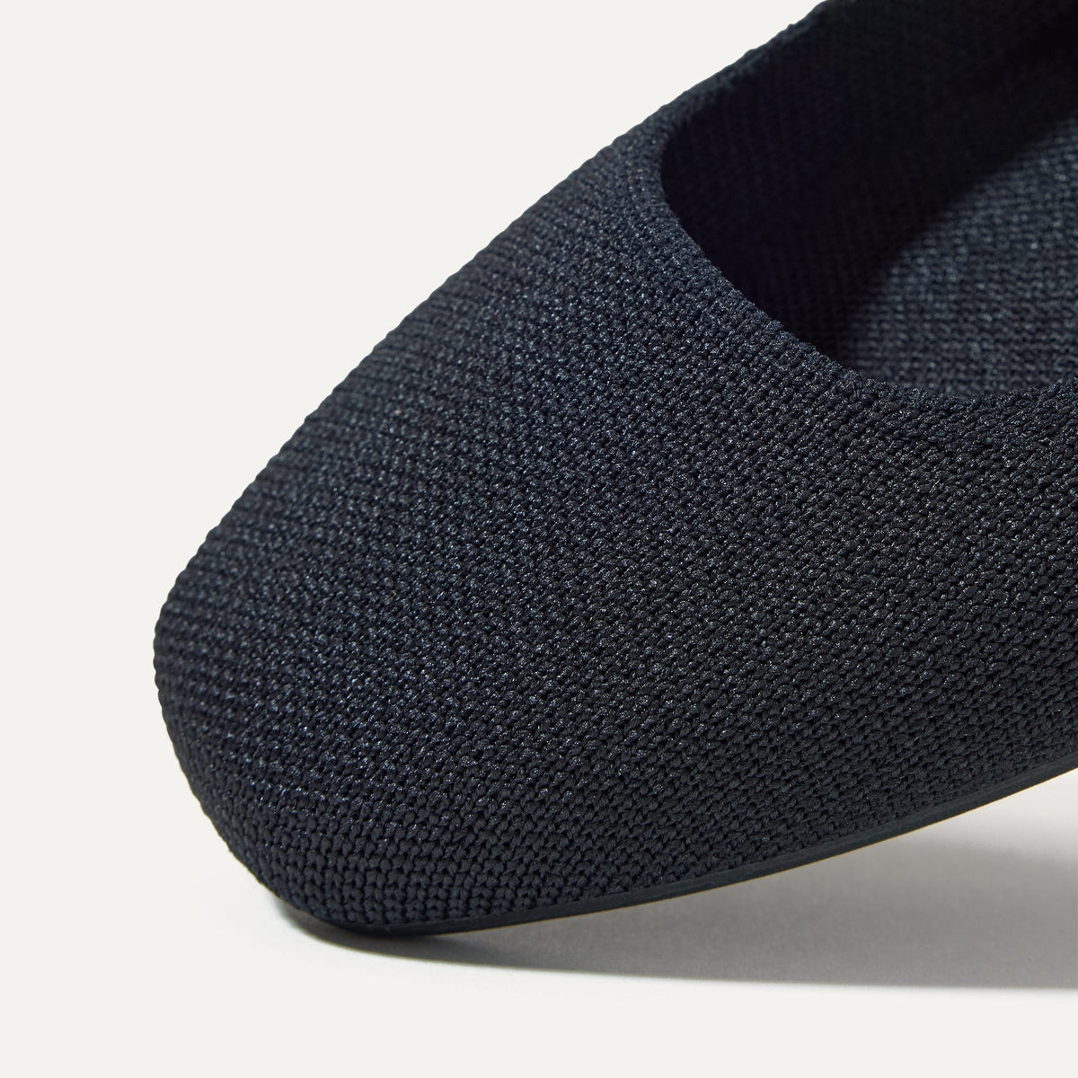 Top view of the square toe and rounded vamp of The Max Square Mary Jane in Black.