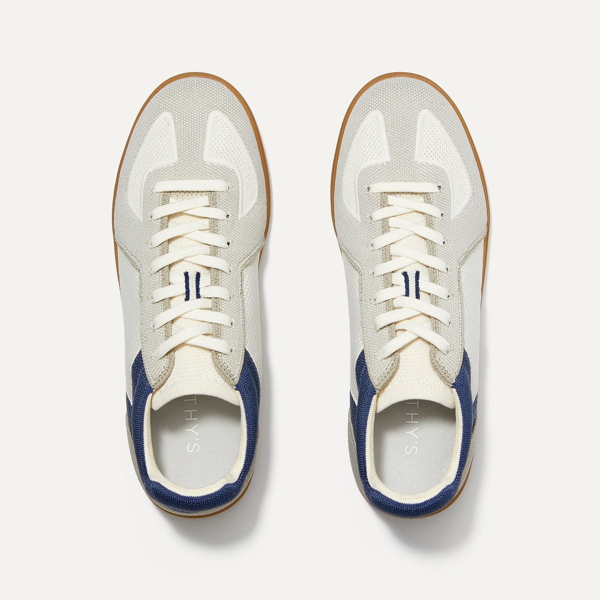 A pair of The RS01 Sneaker in hudson shown from the top.