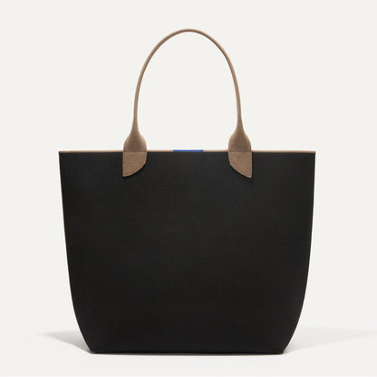 PDP |The Lightweight Tote in Black Portobello shown from the front.