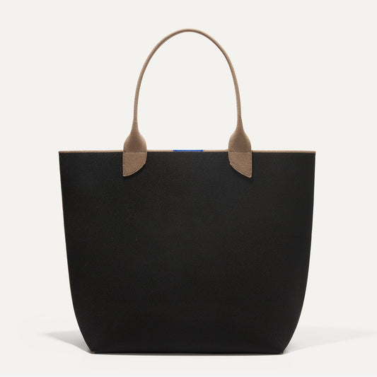 PDP |The Lightweight Tote in Black Portobello shown from the front.