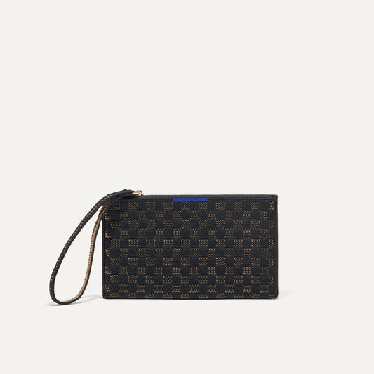 PLP |The Wallet Wristlet in Night Song, shown from the front.