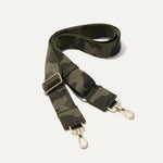 The Crossbody Strap in Spruce Camo.