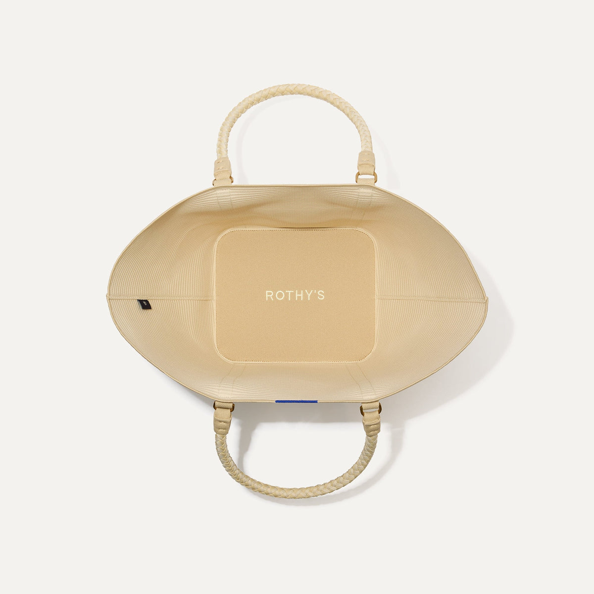 The Summer Tote in Meringue, shown from above with the interior exposed.