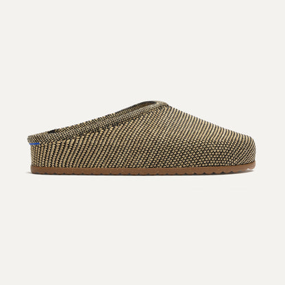 side | The Casual Clog in Toffee Raffia-Knit shown from the side.