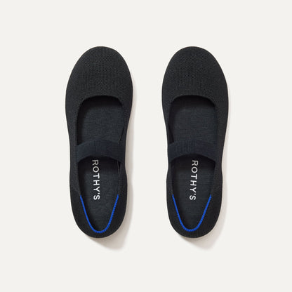 The Kids Mary Jane in Black shown from the top.