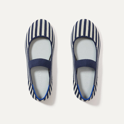 The Kids Mary Jane in Sailor Stripe shown from the top.