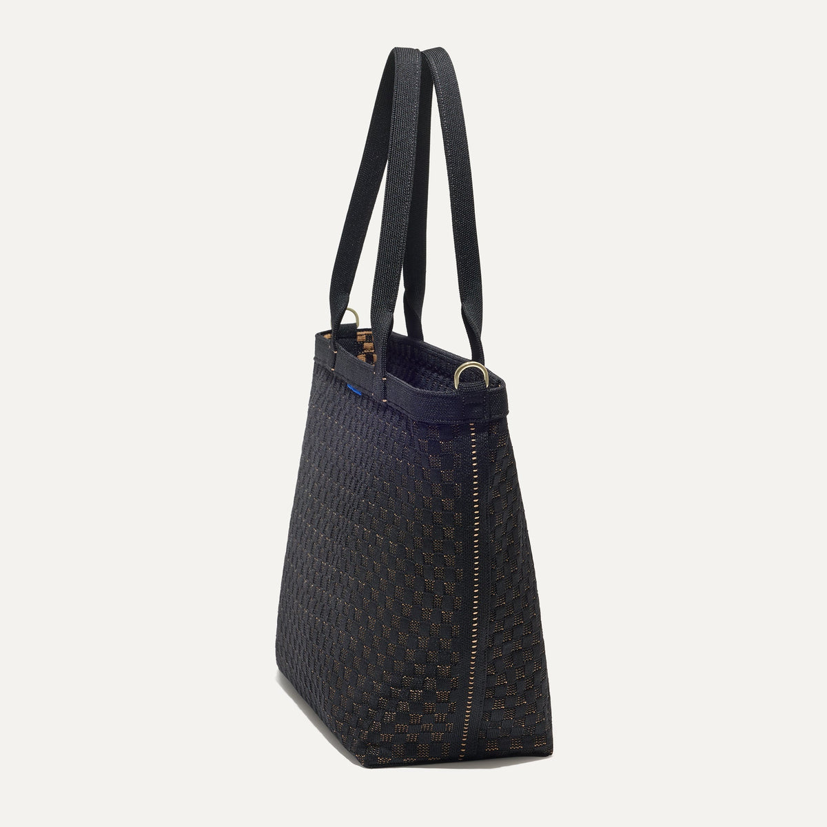 The Lightweight Zip Tote in Night Song shown from the side.