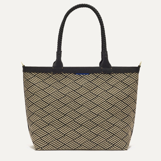 PLP |The Lightweight Zip Tote in Polar Zig Zag shown from the front.