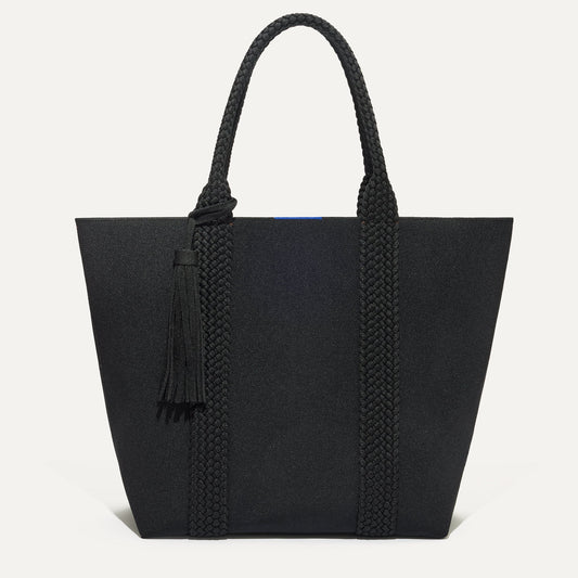 PDP |The Lightweight Tote in Black Licorice shown from the front.