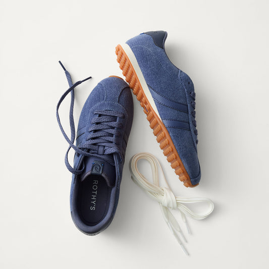 PDP |The Ivy Sneaker in ReVelvet Overcast shown from the top.