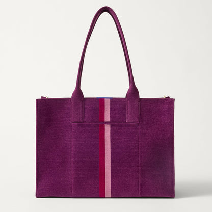 PDP |The Classic Tote in ReVelvet Orchid, shown from the front.