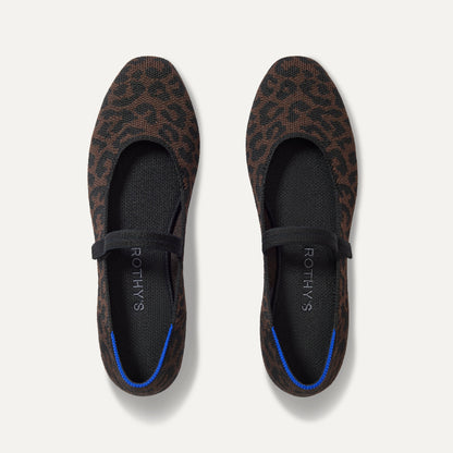 The Square Mary Jane in Classic Cheetah shown from the top.